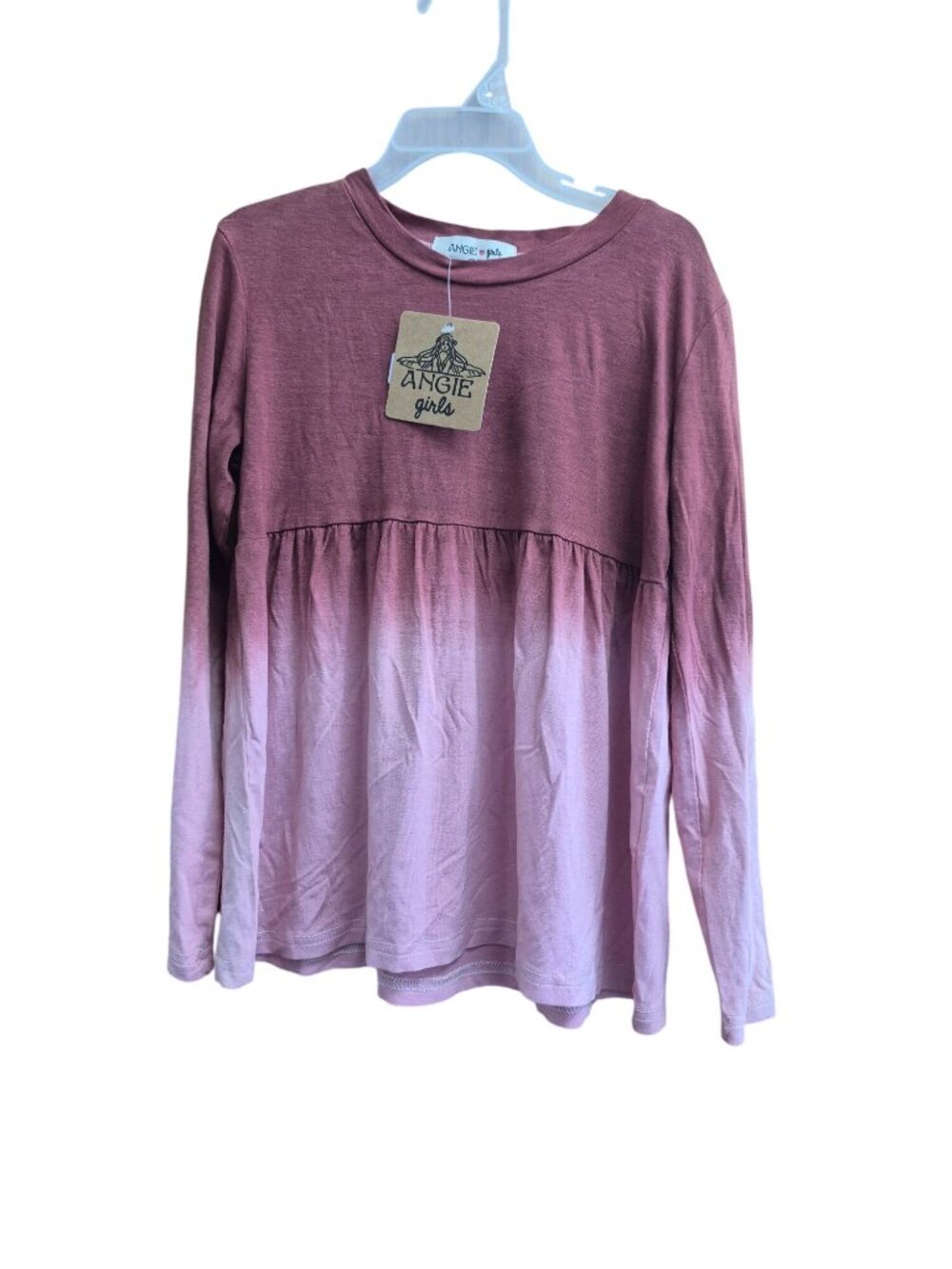 Angie Girls Long Sleeve Ombre Tunic Top S